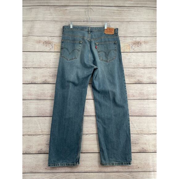 Vintage Y2K Levi's 559 Relaxed Straight Leg Jeans Mens Sz 36x30 Blue Medium Wash - Picture 2 of 8
